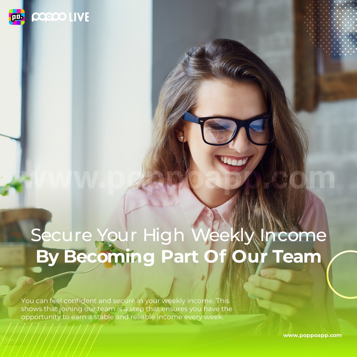 poppo_live's tweet photo. Secure your high weekly income by joining our team!
Explore more at https://t.co/E2UhK7Hzx8 or contact our admin through the provided Telegram link on the website.
Start earning now!
#SubAgent #poppolive #poppoliveagency #poppolivehost #poppoliveagent #poppolivestream https://t.co/GSR4Z4VngI