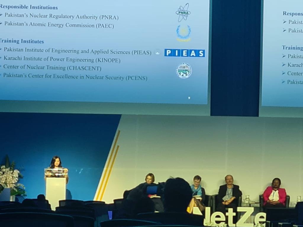CISS_Islamabad's tweet photo. CISS in Vienna | CISS Associate Director Research @rahatiqbal4 presented a paper on "The Vital Role of Nuclear Power as a Productive Source of Energy" at the @iaeaorg #ATOM4NETZERO Conference on #ClimateChange and #NuclearPower. She emphasized the importance of utilizing #nuclear power plants to combat #climatechange. She also highlighted that #Pakistan currently operates six nuclear power plants, contributing 21% to the energy mix. Furthermore, she stressed the challenges faced by the country, including economic constraints and limited international support in further harnessing nuclear power for #peaceful purposes.
#ClimateChange #NuclearPower #IAEA