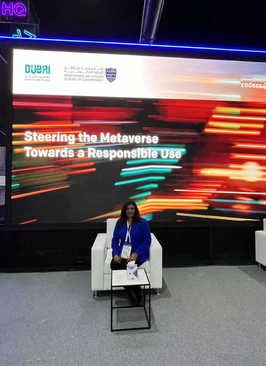 Melodena's tweet image. Excited to be part of @GITEX_GLOBAL #devslam #codersHQ and speak about our recent report on #metaverse and it’s #responsible use #framework #governance #agilenations #uae