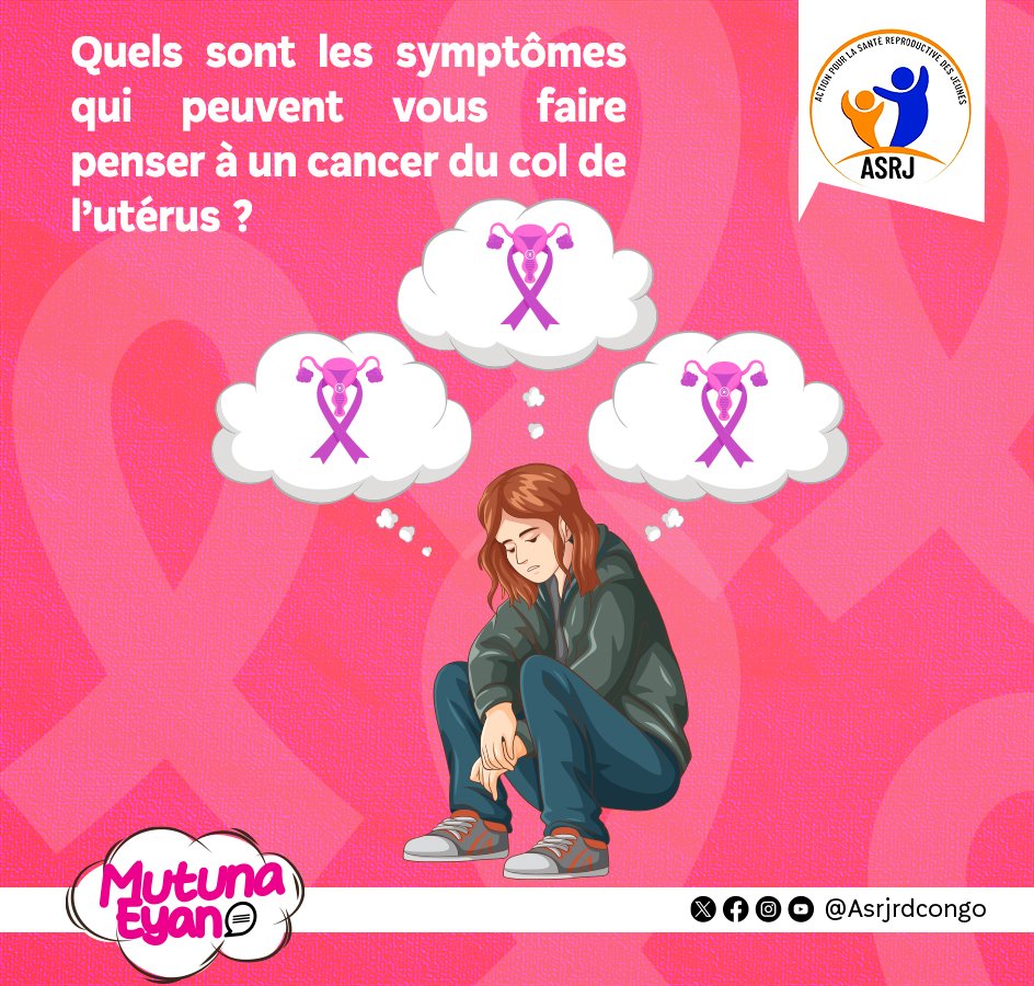 EmbeyaJacob's tweet photo. #MutunaEyano

Quels #signes peuvent vous faire #suspecter un #cancer_du_col de l'utérus ?

Veuillez nous le dire dans le commentaire pour informer les autres.

#StopCancers #Prévention 
 #Dépistage #Consultation 

@Asrjrdcongo @OMSRDCONGO @MdM_France @MinSanteRDC https://t.co/OGLcfiLOpM