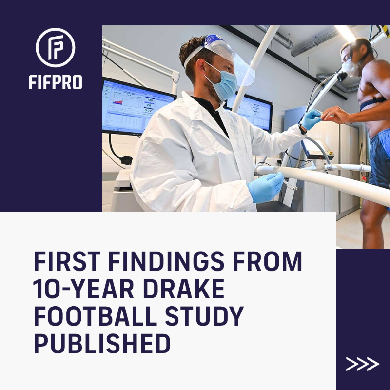 FIFPRO's tweet photo. 🎂 Today marks four years of the 10-year #DrakeFootballStudy.

🦵🔍 Here are four things we have learned about knee and hip osteoarthritis (OA) from the study so far.