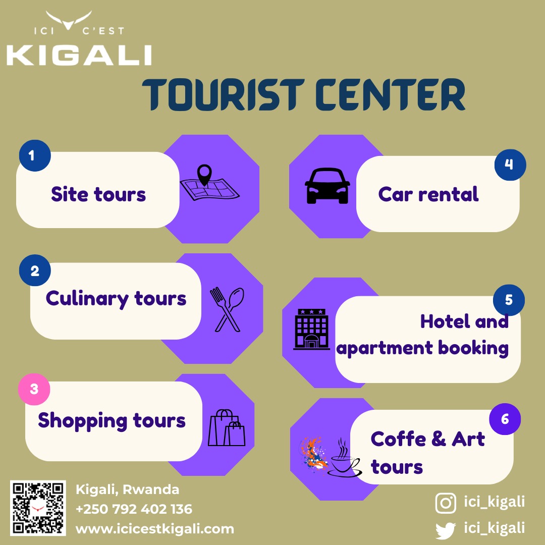 Your gateway to wanderlust! Explore, experience, and enjoy your tour with us👌
Ici C'est Kigali is the one-stop paradise for all tourist needs. 🌍✨ 

#travelwithus #touristhub #touristcenter
