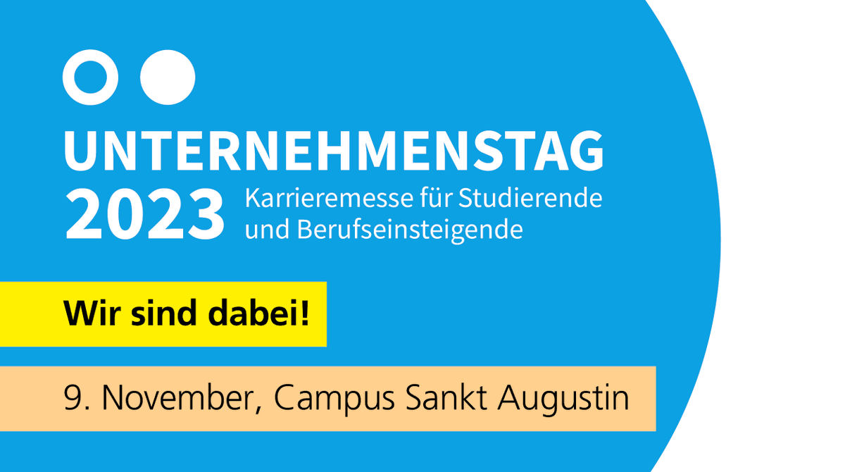 #unternehmenstag: wir freuen uns auf euren Besuch an unserem Stand! Kommt vorbei, stellt Fragen zum Thema und Beruf des #Softwareentwicklers und erknobelt euch einen Schnuppertag bei uns! 

#software #SoftwareDeveloper #karriere #studierende #absolventen #jobs