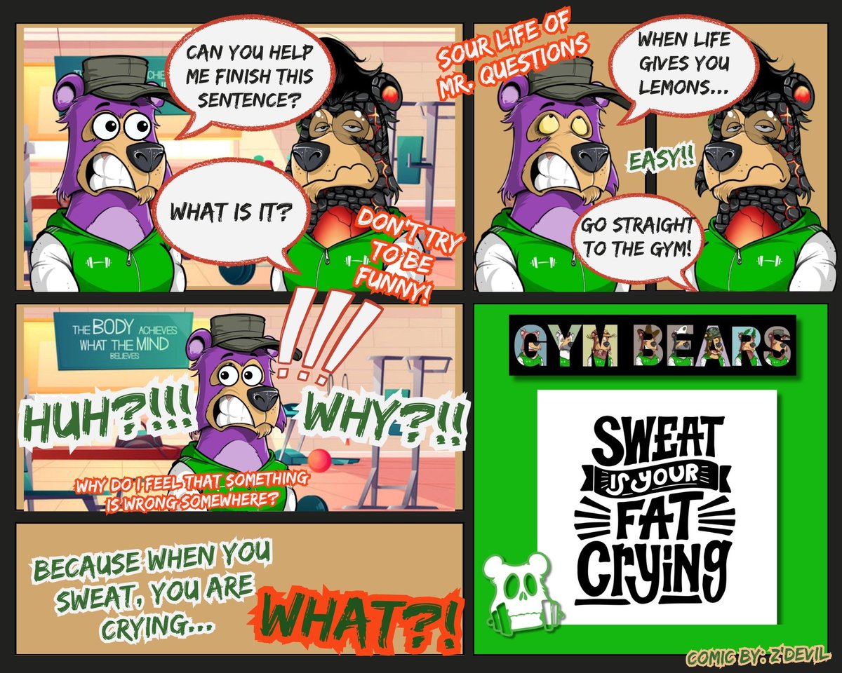 #GM #web3 

🟩🐻

Happy new week,  everyone 

"Remember, when life is lemon sour, there's always a place for you to make lemonade and share the sweetness!"

In this case, your lemonade is made by your sweat 🤭
#gym #gymlife