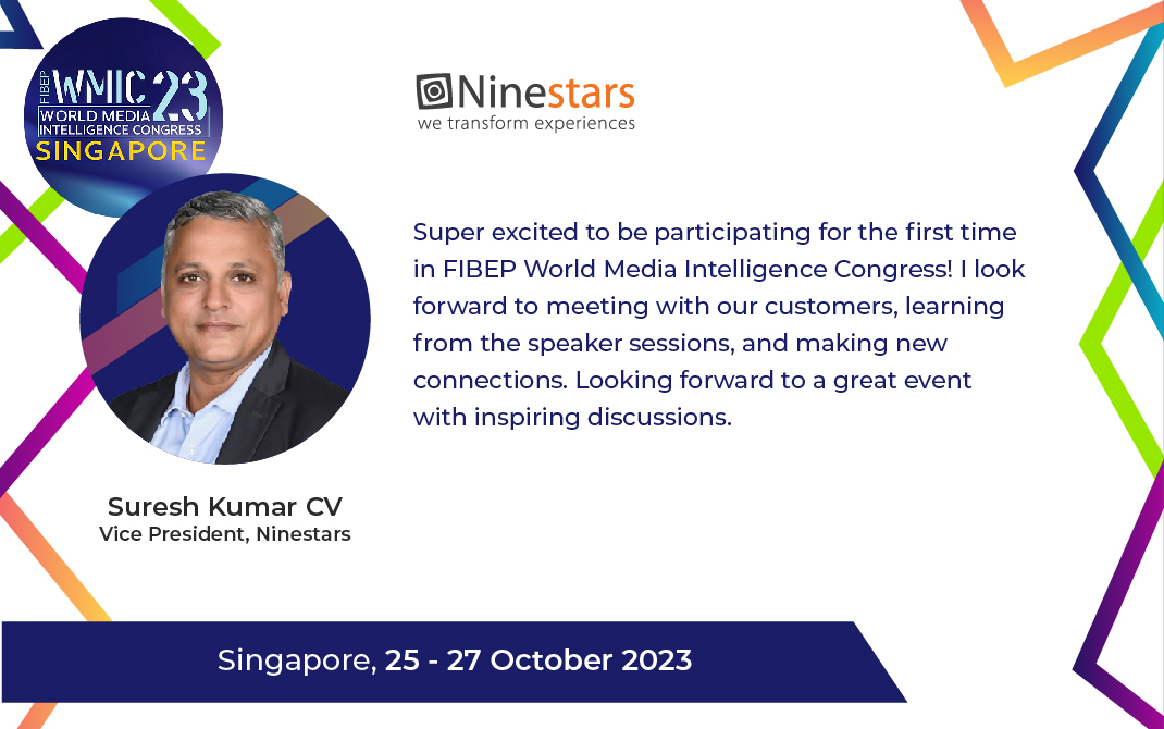 Meet Suresh Kumar CV from @NinestarsGlobal, the headline sponsor of the FIBEP #wmic23. Get in touch with him via congress app or find him at exhibition booth. We look forward to meeting you in 2 weeks in Singapore, where we can discuss industry hot topics thx to @NinestarsGlobal