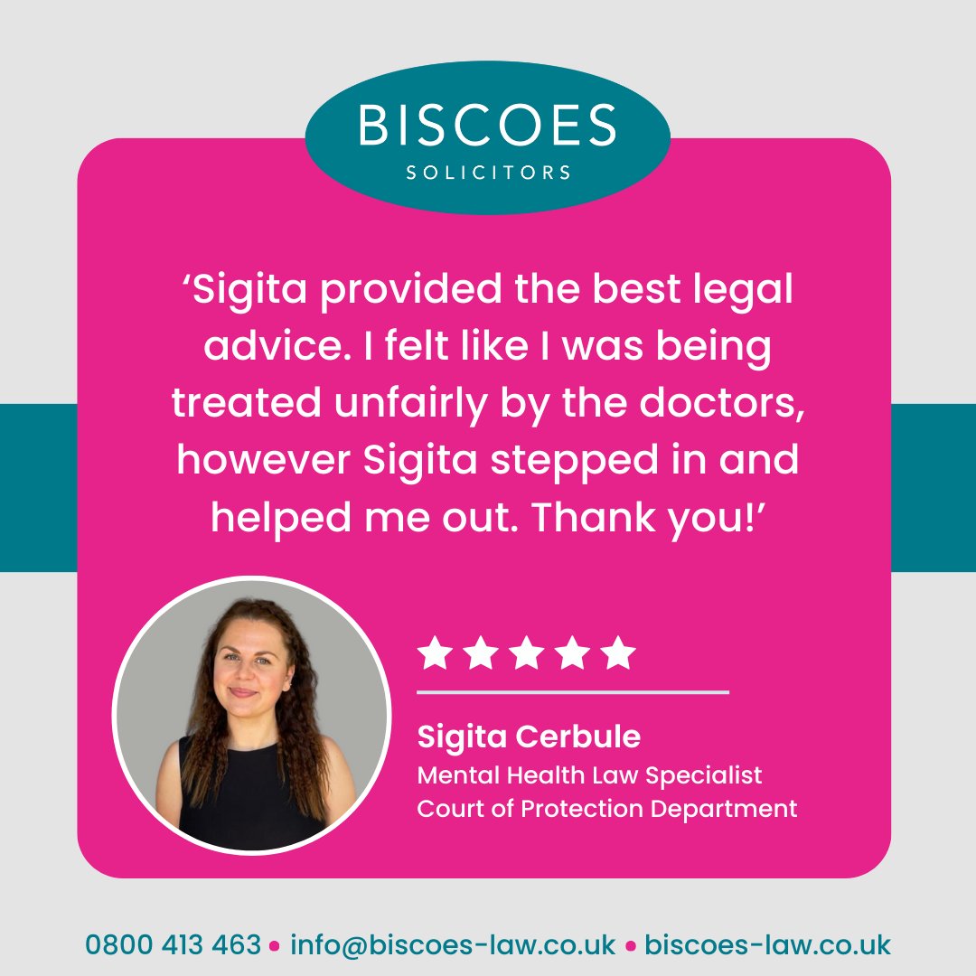 BiscoesIOW's tweet photo. At Biscoes, we pride ourselves on Great Service, Every Client, Every Time! Here's another glowing review for our #MentalCapacity team. Click here to find out how Sigita can help you👉https://t.co/N2WVvgrEex https://t.co/yLvazGKR84