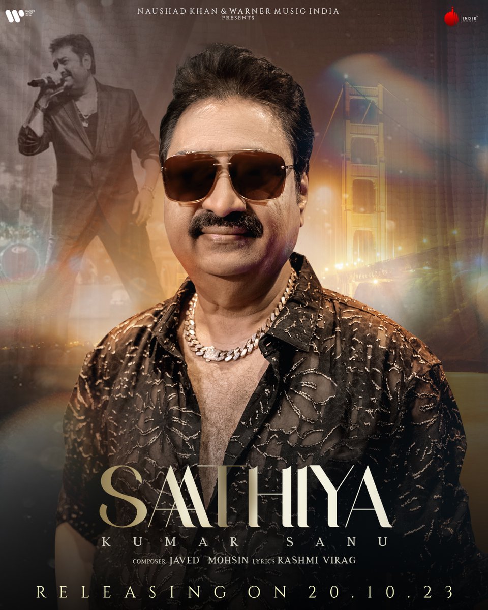 We're turning back the clock to the 90s with #KumarSanu's enchanting voice. 'Saathiya' is set to release on October 20th, so mark your calendars. 🌟🎶 #IndieMusicLabel #Melody #Lovesong #MusicLegend @indiemlabel @WarnerMusicIN @JamRokr