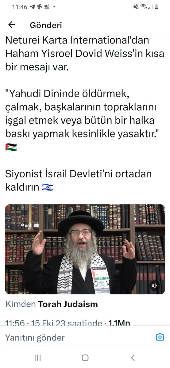 KaranliginKizi7's tweet image. HAZAR YAHUDİSİ 
HAHAM 
YİSROEL DOVİD WEİSS
DİYOR Kİ !?

#SİYONİST İSRAİL DEVLETİNİ ORTADAN #KALDIRIN