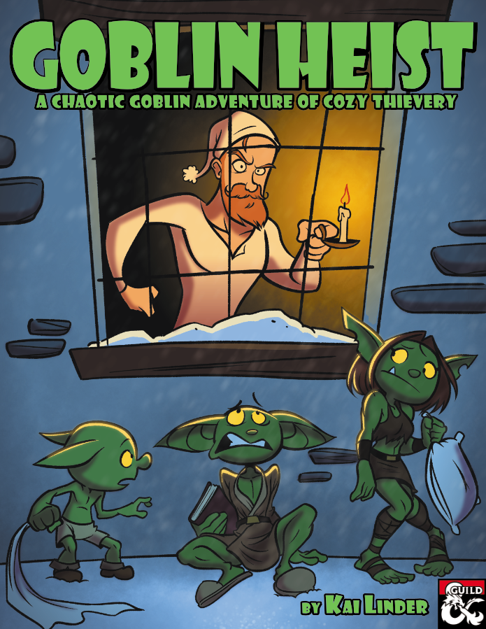 AAAAAAAAH Goblin Heist, my first ever TTRPG thing, has now sold over 1,000 copies and become a Platinum Bestseller on DMsGuild! 

It's also just received its 9th positive review, it's the best feeling in the world hearing about someone enjoying the thing you made.