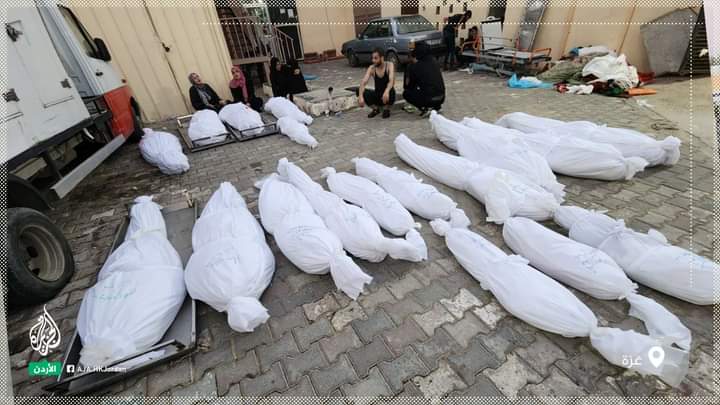 ahmad_basiuony's tweet photo. @Israel @newsisrael13 “Families all in shrouds.” Painful scenes from the birth of Palestinian martyrs who were subjected to violence in the #Gaza Strip. Photo source: Shehab Agency #Album #Operation_Al-Aqsa_Flood https://t.co/VN2EMDB9nF