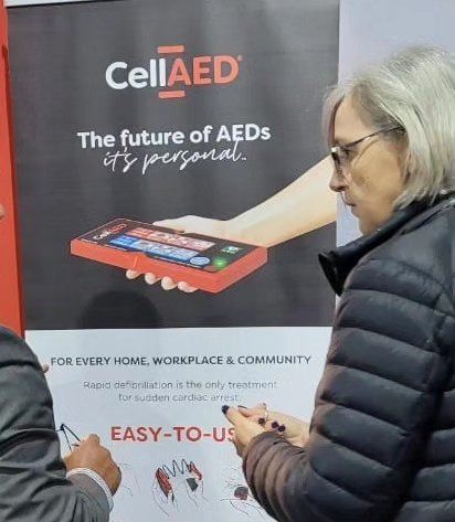 At CCSSA23 showcasing #CellAED, the world's first handheld, smart  personal defibrillator. 
Today is "World restart a heart day"
Let's start saving lives.
#earlydefib #defibrillator #CellAED