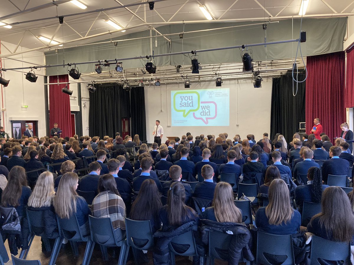 Great “You said, we did” assembly this morning by Mr Parr for our Year 11 Learners. So important to listen and feedback to our students! #Learnervoice