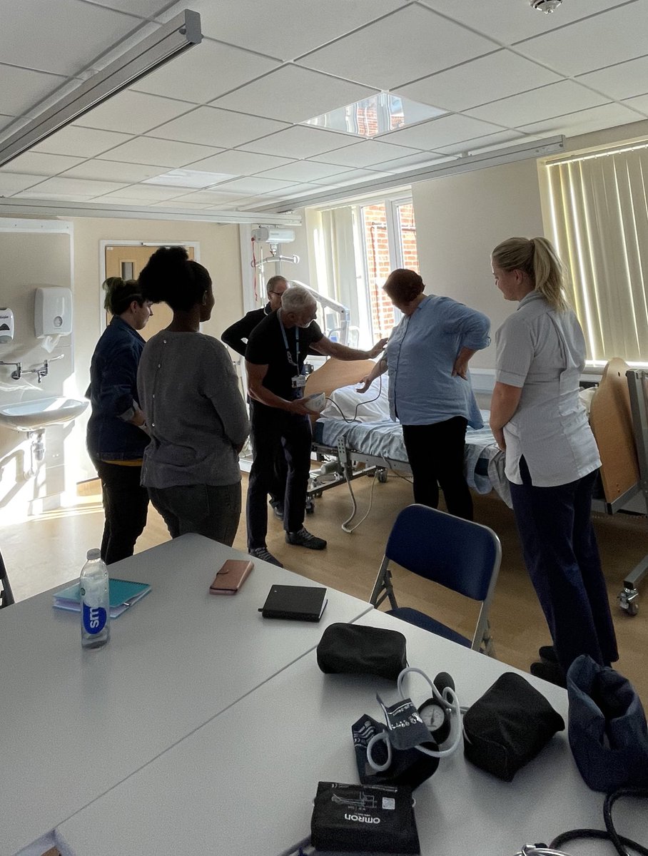 Last weeks Learning Hubs on Falls - Lying to Standing Blood Pressure at North Walsham Memorial Hospital, Training Room #LearningHubs 🧑‍🏫