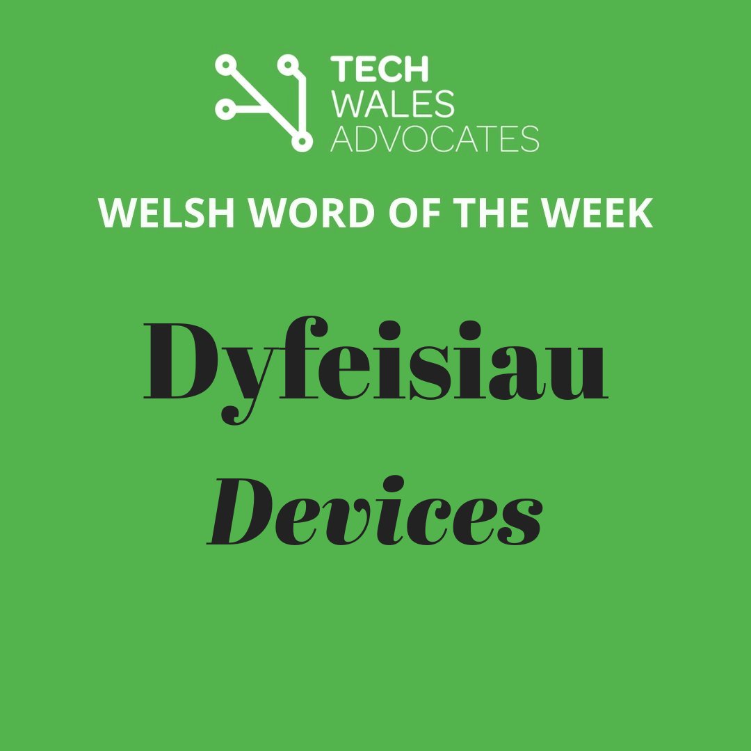 A broad term for lots of things, devices a part of our everyday. Another great #WelshWord for the week.