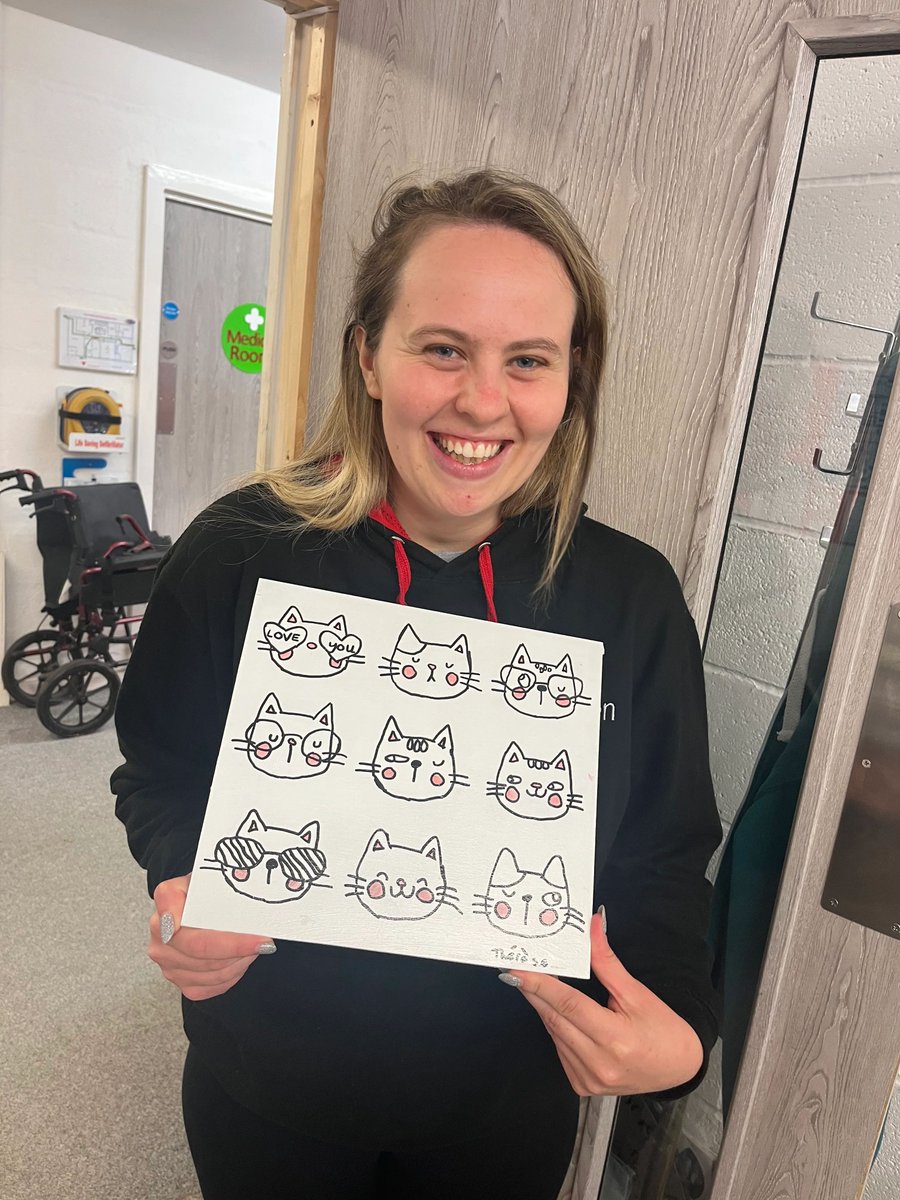 JennyruthW's tweet photo. Some more of our workers' fantastic canvas artwork ๐ผ๏ธ
They've each been coming up with their own creative designs that are unique and special in their own way โบ๏ธ
Aren't they a #TalentedBunch! https://t.co/7CmEN36TLb