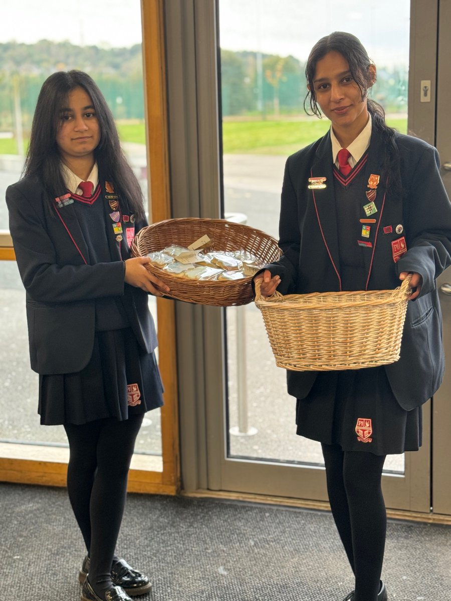PleckgateHigh's tweet photo. 🩷 Two of our Year 11 pupils, Fatima and Zaibaa gave our Admin and Catering staff a thoughtful gift this morning.
🍪They baked cookies as a way of saying "thank you" to the staff for supporting the school and for working tirelessly behind the scenes.
#PleckgateHigh https://t.co/gYKyY0QMP4