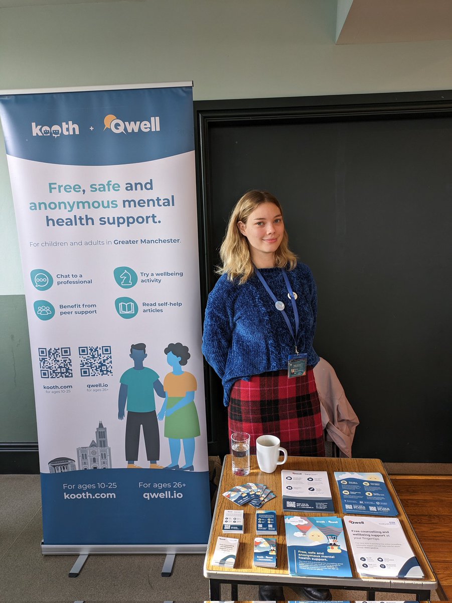 Here today at Trafford Community Collective's AGM sharing information about <a href="/kooth_plc/">Kooth Digital Health</a> services! If you're here today and interested in the offer of free digital mental health support, come say hi!
