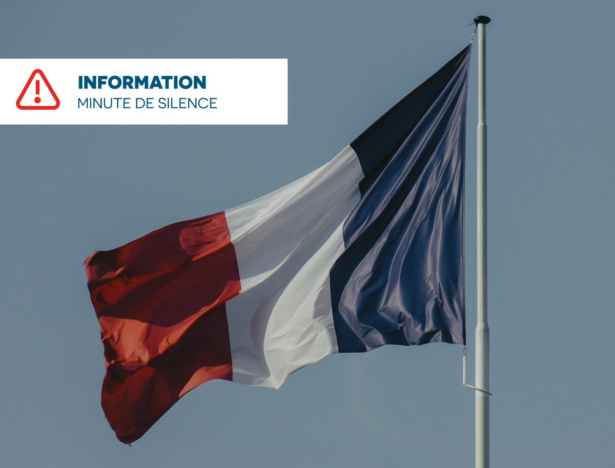 Suite au drame qui a frappé la ville d’Arras et son lycée Gambetta-Carnot, le Maire @GillesLurton et le Conseil Municipal appellent les Malouins à s’associer à l’ensemble des Français qui observeront une minute de silence, ce lundi à 14h à la Fosse aux Lions (Intra-Muros) #Arras