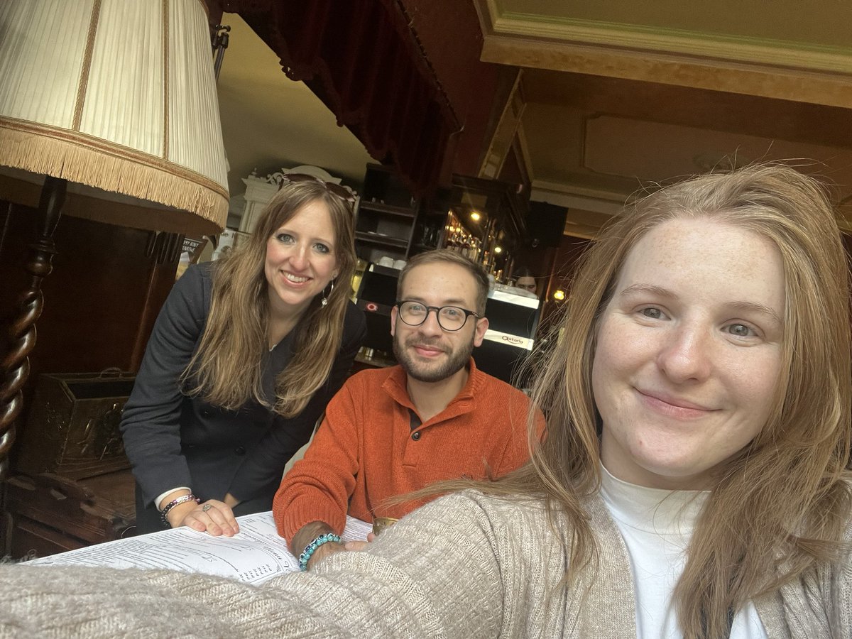 RossLabUC's tweet photo. Delayed posting but here is me, @cewitt94 and his bestie @BrennaParke enjoying coffee at one of the cutest coffee shops in Katowice 😍 #ExploringPoland #CoffeeTime https://t.co/XXRbTNTB41