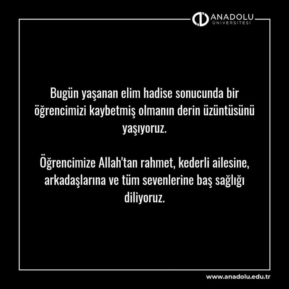 bosunatiklama's tweet photo. Anadolu Üniversitesi öğrencisi 21 yaşındaki bir genç borçları yüzünden geçim sıkıntısı çektiği için yemekhanede kendini asarak intihar etti. https://t.co/qCUH7aUQTG