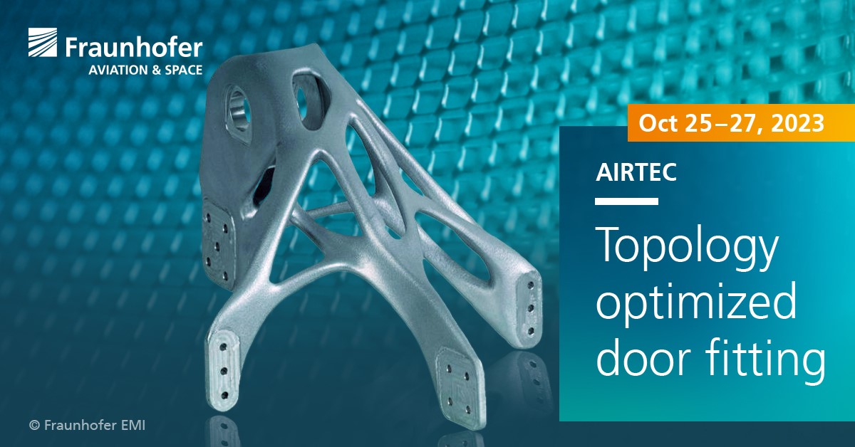 AIRTEC starts next week and <a href="/FhAviationSpace/">Fraunhofer AVIATION & SPACE</a> presents some of our exciting technologies, e.g. additive manufacturing for lightweight, robust and sustainable aircraft components! More information: s.fhg.de/additive-manuf…