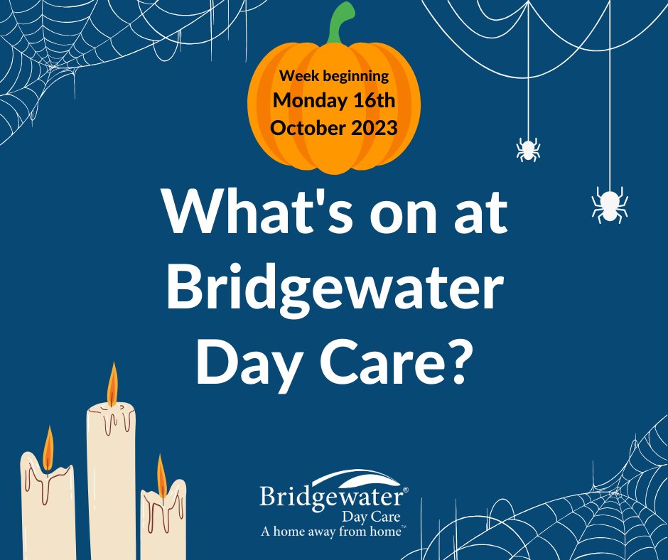 What's on this week at Bridgewater Day Care?

This week we will be starting our spooky Halloween preparations! 

We’ll be:
🎃crafting
👻painting
🧙‍♀️quizzing
🕷playing games
... all with a Halloween theme!

We look forward to seeing you this week! 

#bridgewaterdaycare #daycare