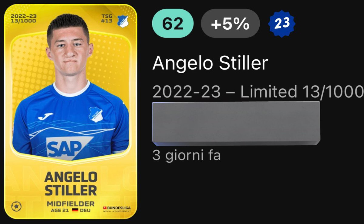 ALoneU23's tweet photo. #LastAdds • #Sorare
 
In the last weeks most important acquired was:

✨Josip Sutalo DEF act. #Ajax 
Moussa N’Diaye DEF #Anderlecht
Formose Mendy DEF act. #Lorient
Angelo Stiller MD act. #Stuttgart 

Only #Under23 #JerseyMint #Gallery #SorareCollections https://t.co/v6hTzyDqpC