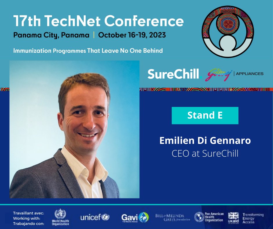 Day one of the 17th #TechNet Conference in #Panama City. SureChill and @GodrejAppliance's team is looking forward to meeting you. Contact Paul Bridges and Emilien Di Gennaro - Join us at Stand E to see how we are helping to #strengthen #vaccine and #pharmaceutical #cold chains.