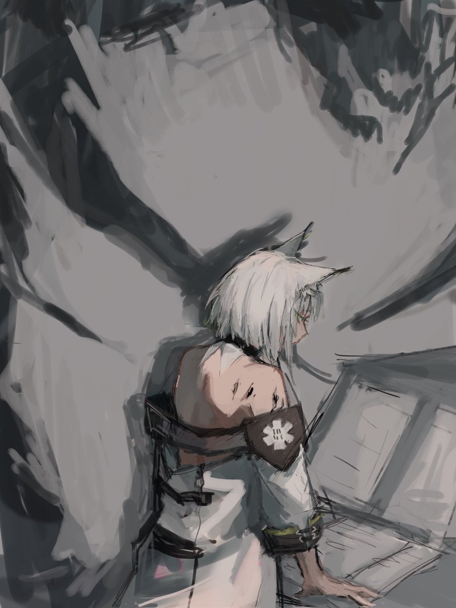 nphii_de's tweet photo. Sorry kal'tsit I got bored half-way
#アークナイツ　#arknights https://t.co/tAic3MwVB5