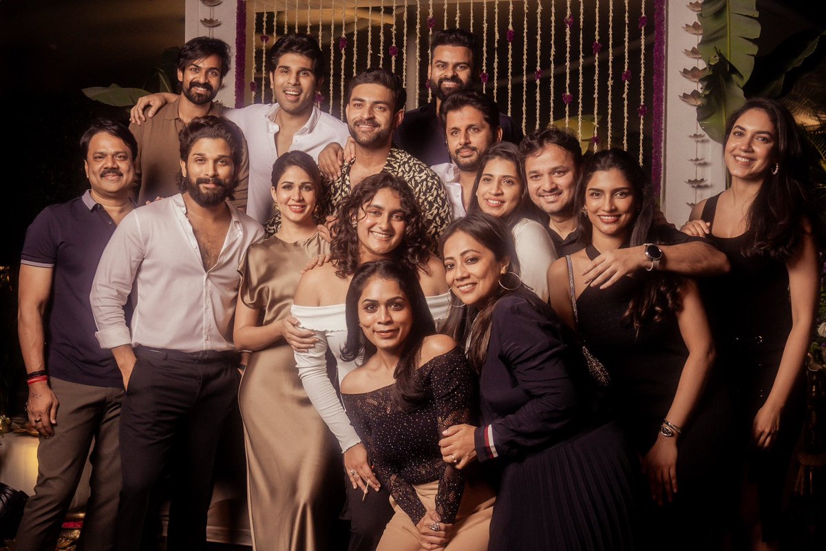 AlluSirish's tweet photo. A party at home with family &amp; friends celebrating Varun &amp; Lavanya’s upcoming wedding! https://t.co/QiQlrCw8uH