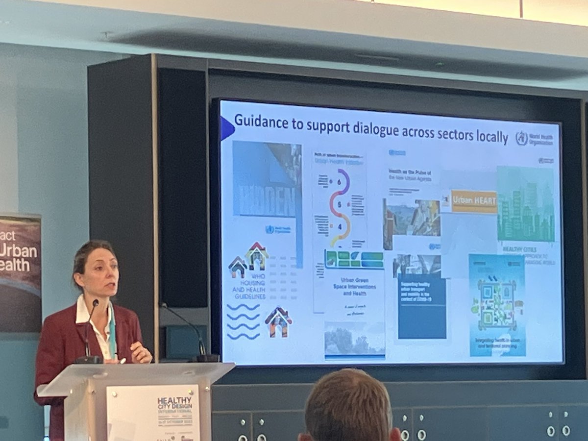 sallytheobald's tweet photo. Excellent talk by @NathalieRoebbel @HCDCongress on @WHO strategic guide for urban health - a systemic approach highlighting the importance of #healthequity. 4 key action areas:evidence, governance &amp; finance, partnership &amp; participation and innovation. Strengthening capacities https://t.co/uOkFUZOQDd