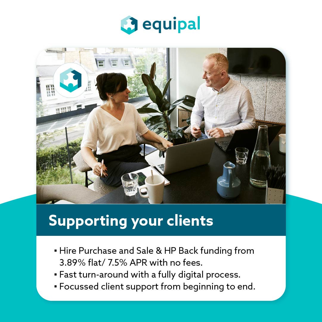 equipalUK's tweet image. Are you an accountant or trusted professional? We are launching a new channel here: equipal.co/introduce 
Learn about how we support your clients with clear, convenient and competitive asset finance(7.5% APR) and how you can benefit from our simple &apos;Positive Rewards&apos; program📈