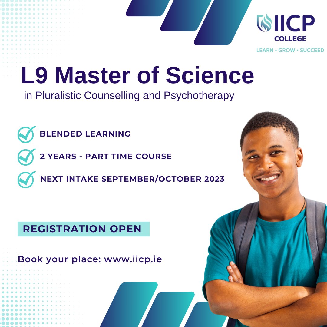IICP_Education's tweet photo. L9 MSc - The aim of the programme is to equip practitioners with an up-to-date, cutting edge training to meet the needs of contemporary society. 

For more information 👉 link in profile

#learning #education #counselling #mastersofscience #therapy #highereducation https://t.co/FdfvvREXAD