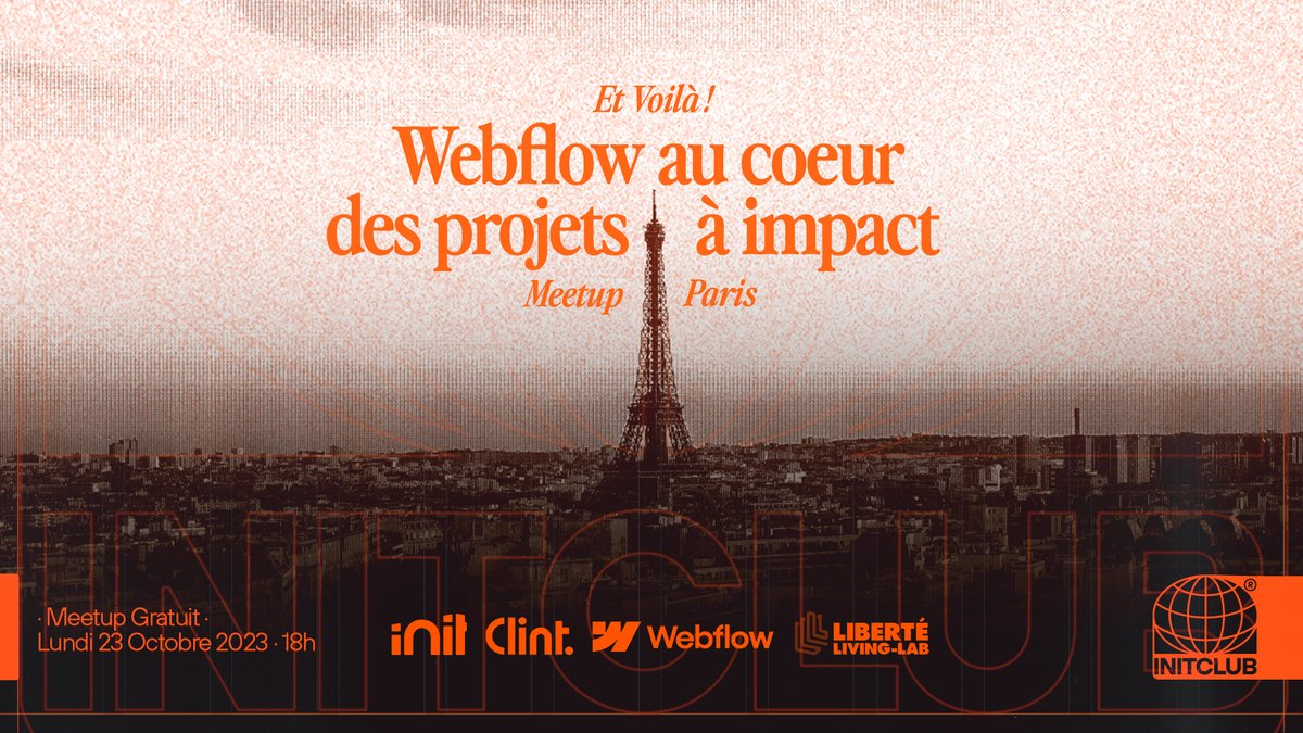 rolandtheo_'s tweet photo. "Et Voilà !" Meetup for the French-Speaking Community in Paris is in 7 days ! 

Co-organized with @Webflow, Clint Agency & @initweb  under the theme "Webflow at the heart of high-impact projects", this Meetup will bring together Webflow enthusiasts for a unique evening with exceptional guests !

Today, tomorrow and Wednesday, I'll be presenting the 3 talks that will kick off the Meetup. Afterwards, we'll share a buffet and talk about our Webflow projects.

For the first conference, @EmilyLonetto (Head of Community) & @aronkor (Education & Community) from #webflow will be with us to talk about the impact projects carried out by the Webflow Community. 

News recap :
🔸 Monday, October 23, 2023
🔸 18h - 23h
🔸 Free entry on registration (places go fast)
🔸 3 conferences + Buffet/Beverages on offer
🔸 Register : https://t.co/0ytQhFgK22