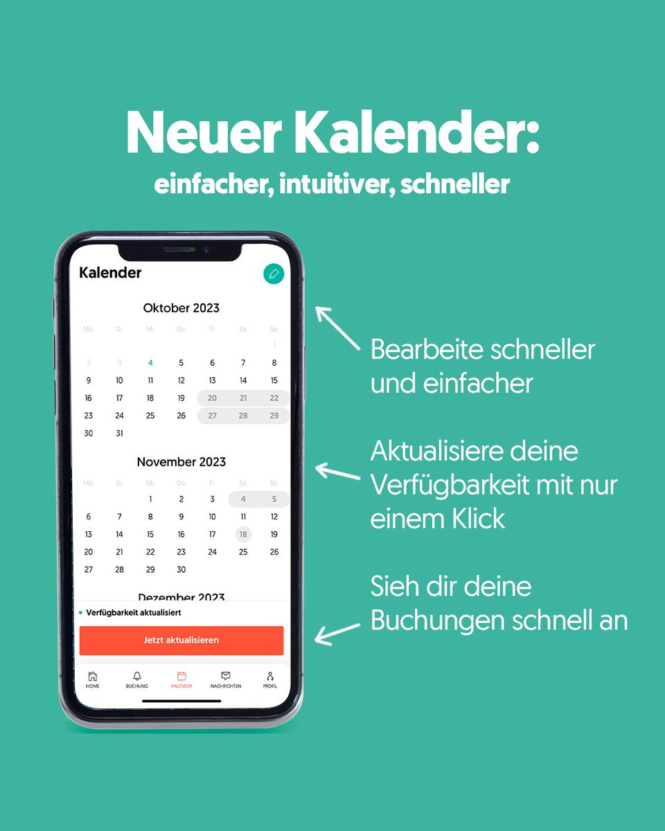 GudogDE's tweet photo. 📅Für unsere Hundesitter haben wir unsere Kalenderfunktion überarbeitet, um sie intuitiver und benutzerfreundlicher zu gestalten. Lade die Gudog-App herunter, um sie auszuprobieren – du wirst begeistert sein! https://t.co/GGHUjAjw7O