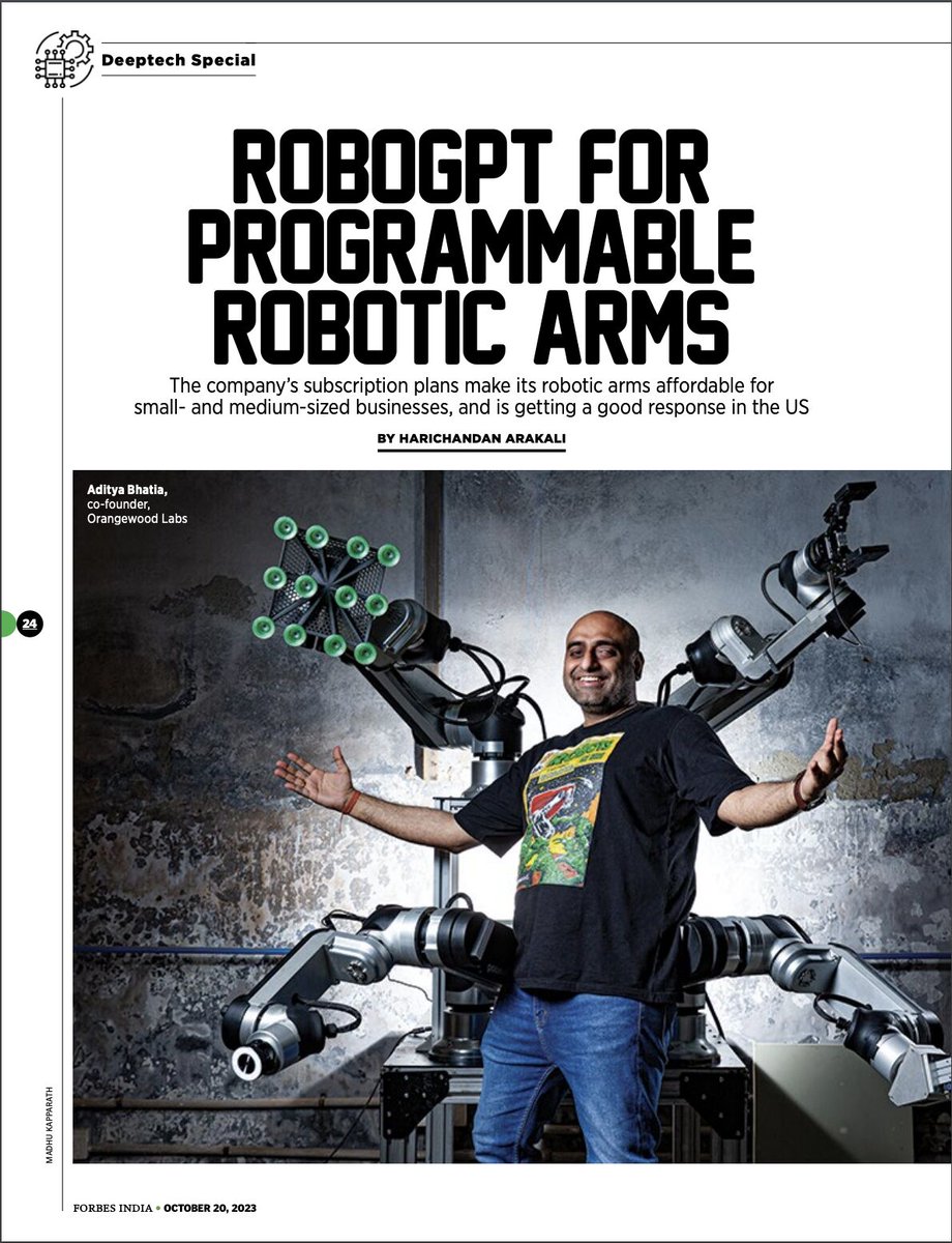 OrangewoodLabs's tweet photo. Thanks @ForbesIndia for featuring Orangewood Labs in the latest deep tech edition. https://t.co/4Sh2u5JoJW