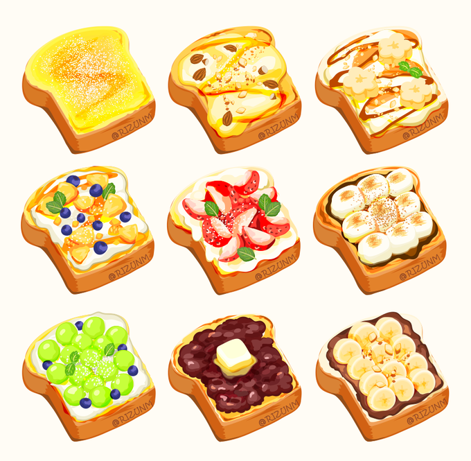 「still life toast」 illustration images(Latest)