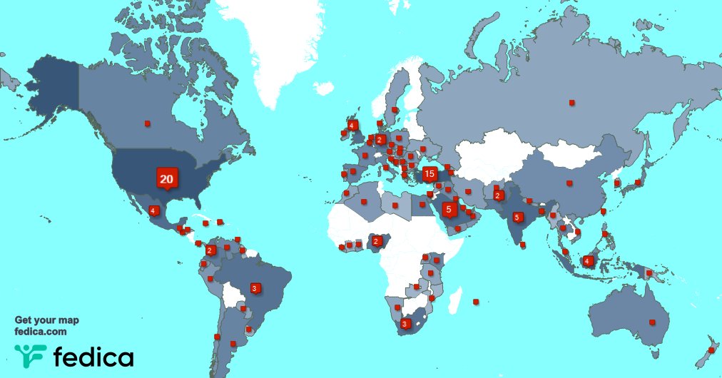 Special thank you to my 3 new followers from Indonesia, and more last week. fedica.com/!itsfreeporn