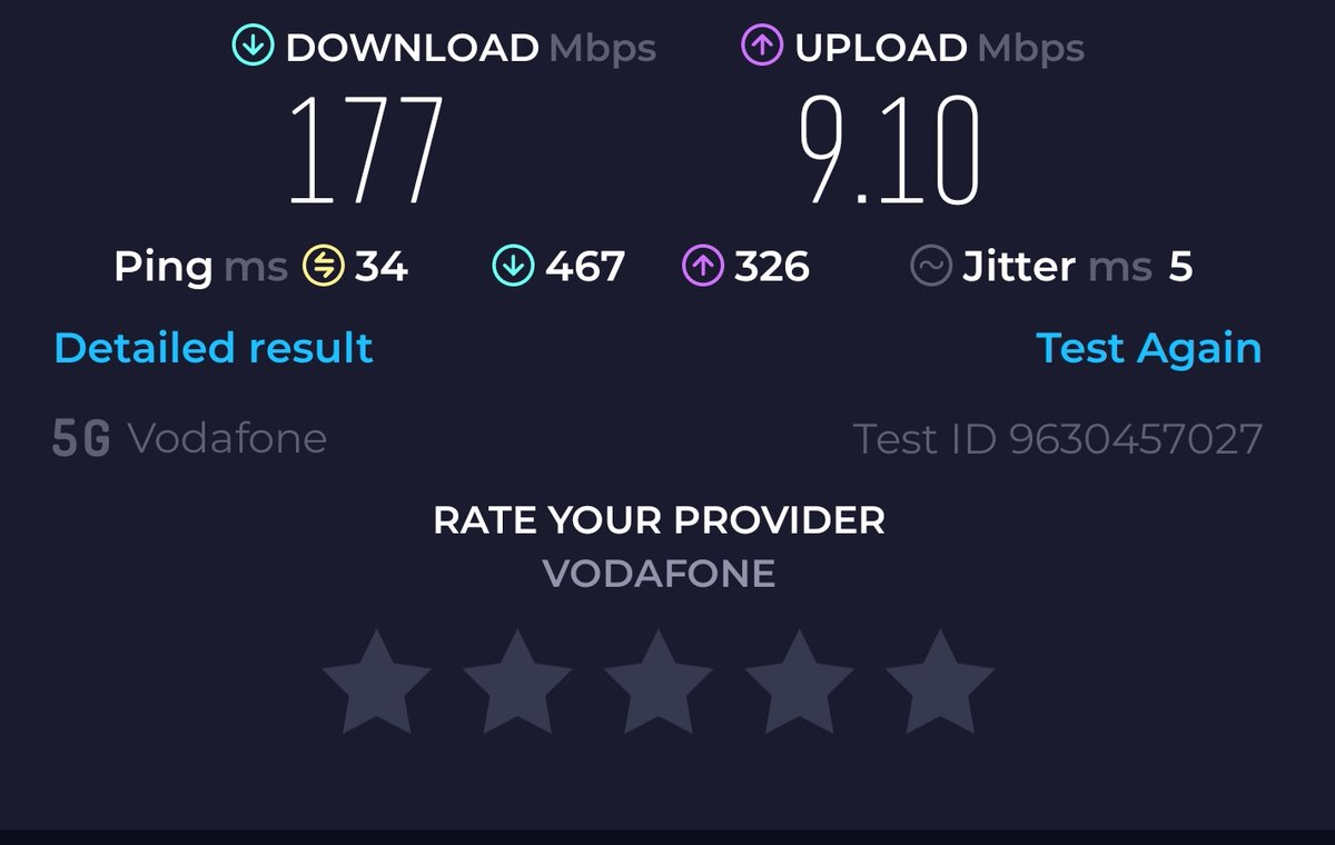 Vodafone very good performance in my house, 5G NSA, look forward to SA in the East of the UK eventually.
