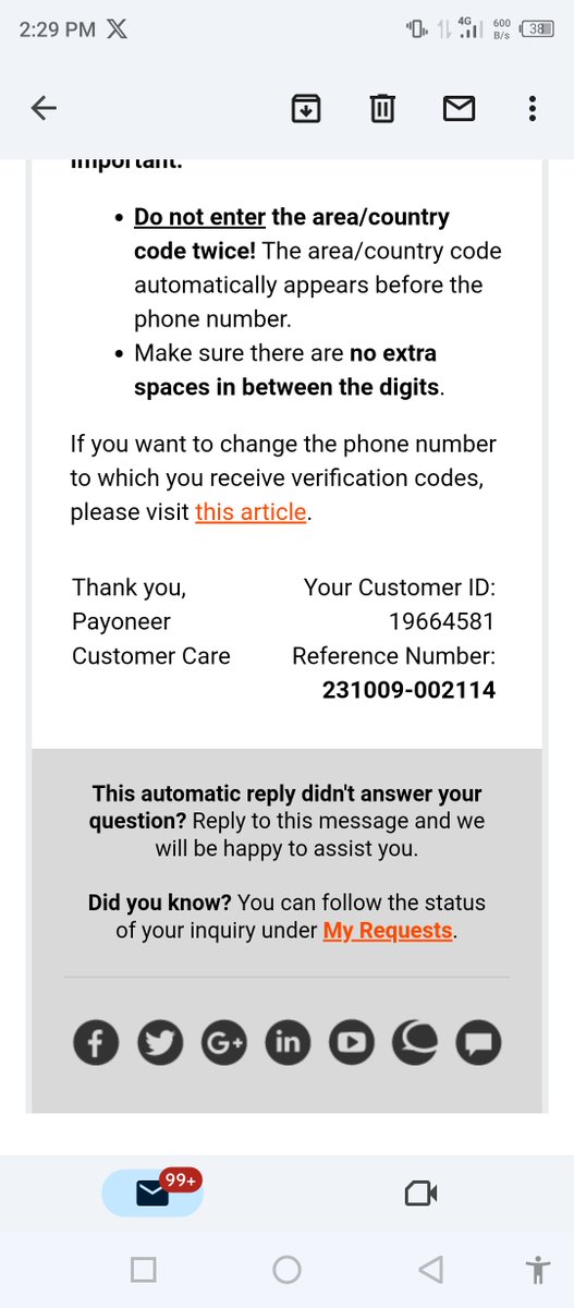 dev_asadali's tweet photo. The worst customer care the Payoneer has. They don't response even after 2 weeks. Only response we are getting is auto-reply. is this customer care service you are providing to your customers. @Payoneer.
Please respond to my ticket asap https://t.co/QqYun9cxcl