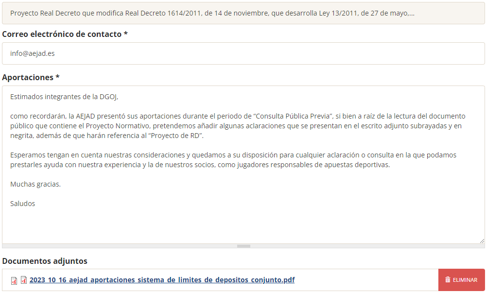 AEJAD_ESP's tweet photo. Nuevamente la AEJAD realiza sus aportaciones a un Proyecto de Real Decreto, en este caso, el de establecimiento de unos límites de depósito conjuntos. 
Podéis leer las aportaciones aquí 👇
https://t.co/uY7ahvEcy4 https://t.co/rsPEuFzWae