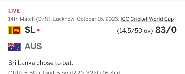 Upset #2 in making?
#AUSvsSL
#SLvAus