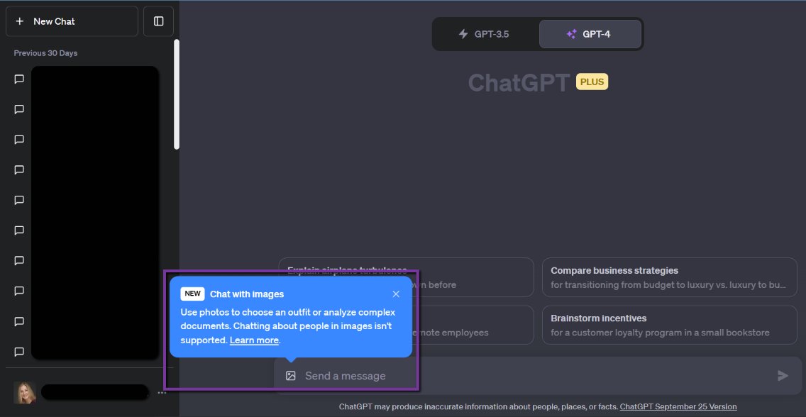 Chat with images now activated on #chatgpt4 

Time to play!

#ai #aiformarketing