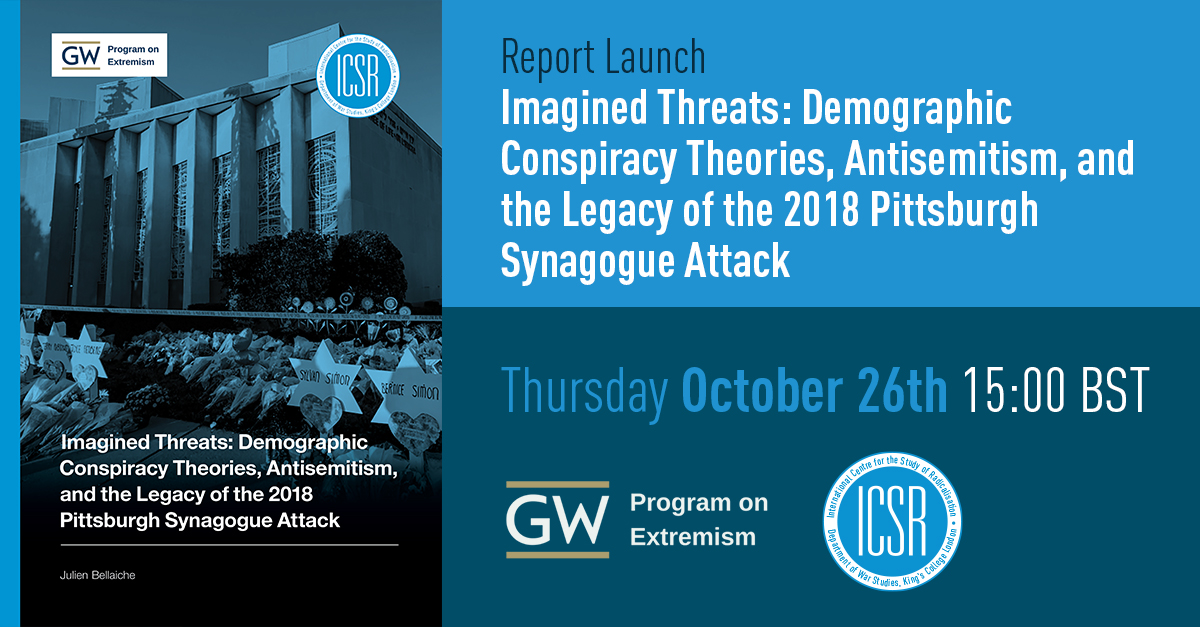 📢 On October 26th we are launching a new report on the legacy of the 2018 Pittsburgh synagogue attack, written by Research Fellow @JulienBellaiche. This online event will be chaired by @amhitchens and is co-hosted with @gwupoe 🎟️ Sign up below to attend icsr.info/2023/10/16/ics…