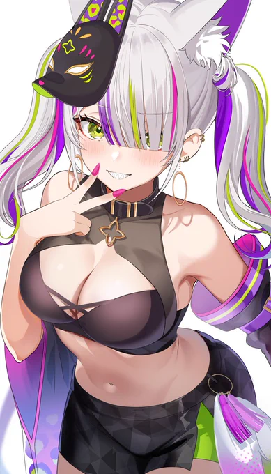 【お仕事告知】 個人Vtuber 稲荷えんじゅ(#INR_Enju)さんの新デザインを担当させていただきましたので、よろしくお願いします～ #絵馬んじゅ