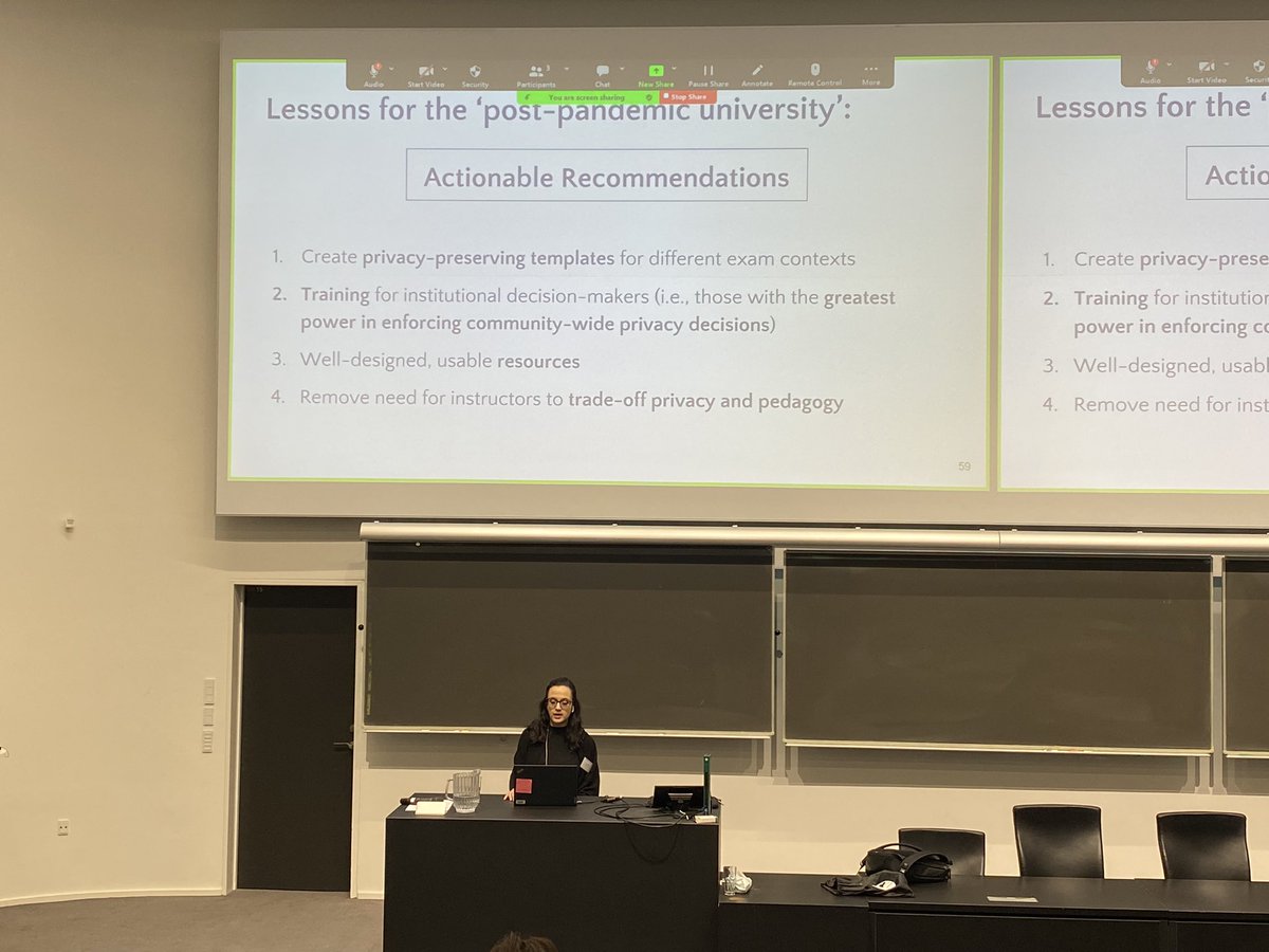 EuroUsec's tweet photo. Many thanks to all presenters in the first session of #EuroUSEC2023 today 👏 Well done! We had great talks ranging from #femtech to #eproctoring software, blame attribution after a #securitybreach, concerns about #DNA testing, and #IoT data sensitivity. https://t.co/XlKTuG9Rbc