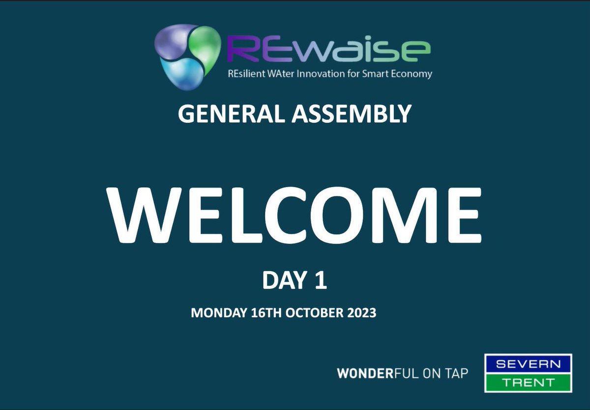 REWAISE_EU's tweet photo. At the moment we are celebrating our #REWAISE 6th General Assembly! We are in Coventry and thank @stwater for having us 😀 https://t.co/zPd09Y5MbJ