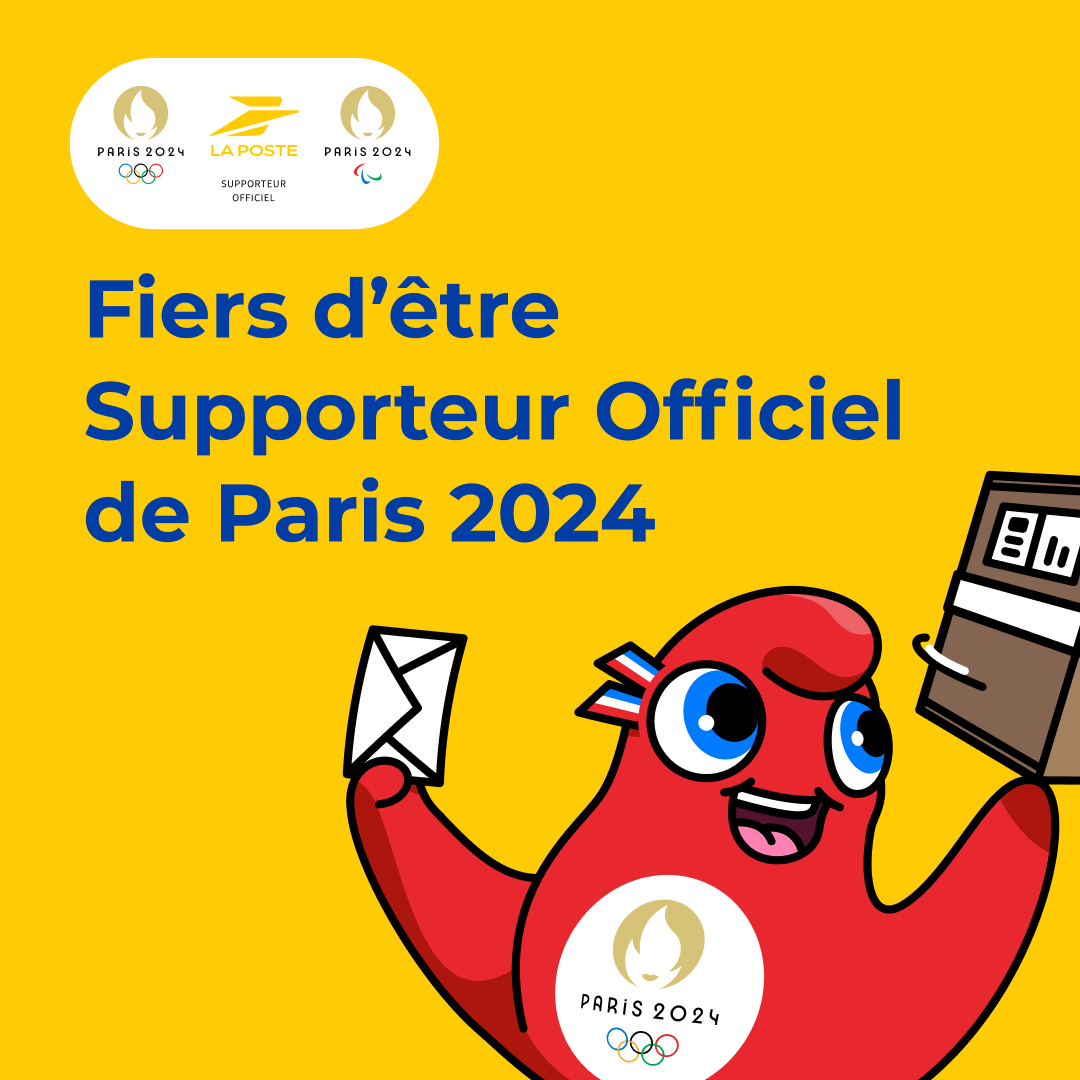 lisalaposte's tweet photo. Paris 2024 | Fiers d'être Supporteur Officiel 🏅
Le @GroupeLaPoste devient Supporteur Officiel des Jeux #Olympiques et #Paralympiques de Paris 2024 et entend partager les valeurs du sport et faire rayonner l’évènement sur le territoire !
Découvrir 👉 https://t.co/cqlOTFPbkK https://t.co/tyK8XOQQW0