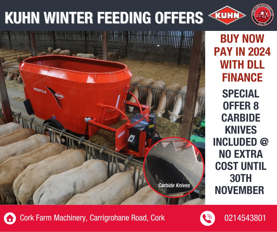 CorkMachinery's tweet photo. Kuhn Winter Feeder Offers - Buy a Profile Feeder this season and avail of flexible finance plans with DLL Finance. 🙌✅
Please contact us on - 0214543801 for all the latest offers on Kuhn Feeding Equipment.
.
.
.
#farming #kuhn #feeding #finance #masseyferguson https://t.co/ccL5YAd4bv