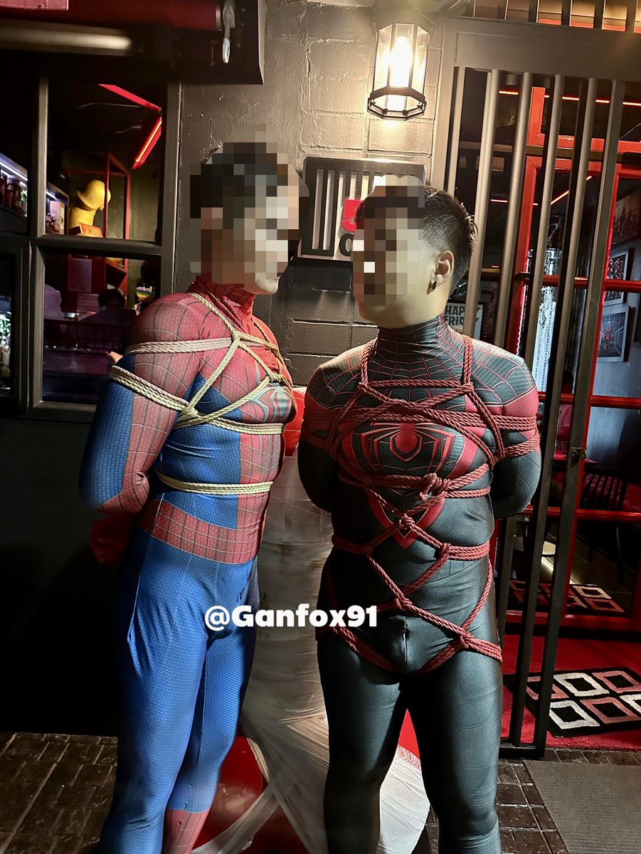 2 better than 1 but Can the Spidey save the World? Calling all Spiderman in the World
🕷️<a href="/NickPupper/">NICK•LE•DOBIE 🔜 🇯🇵</a> 
📍<a href="/500cafebangkok/">500 Cafe</a> 
Spiderman in Trouble Part 2

#spiderman #shibari #bondage #zentai #powerless